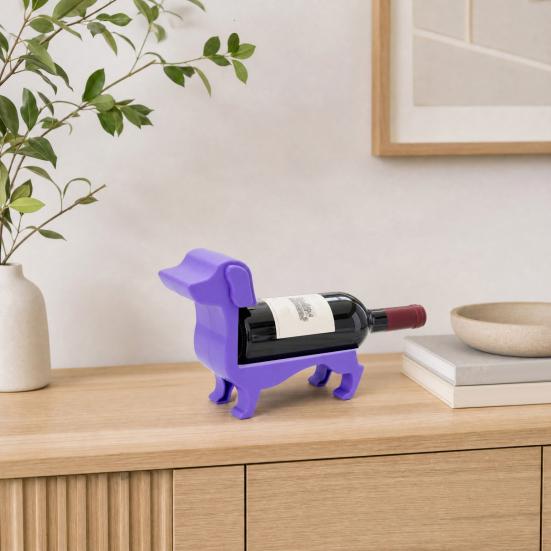 Yousheng Dachshund Wine Rack, Dog Shape Bottle Holder for Countertop, Creative Animal Home Bar Decor Gift for Wine Lovers