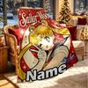 Custom Name Personalized Sailor Moon Print Blanket, Home Decor, Bedroom, Sofa, Camping, Couch, Gifts for Birthday Christmas