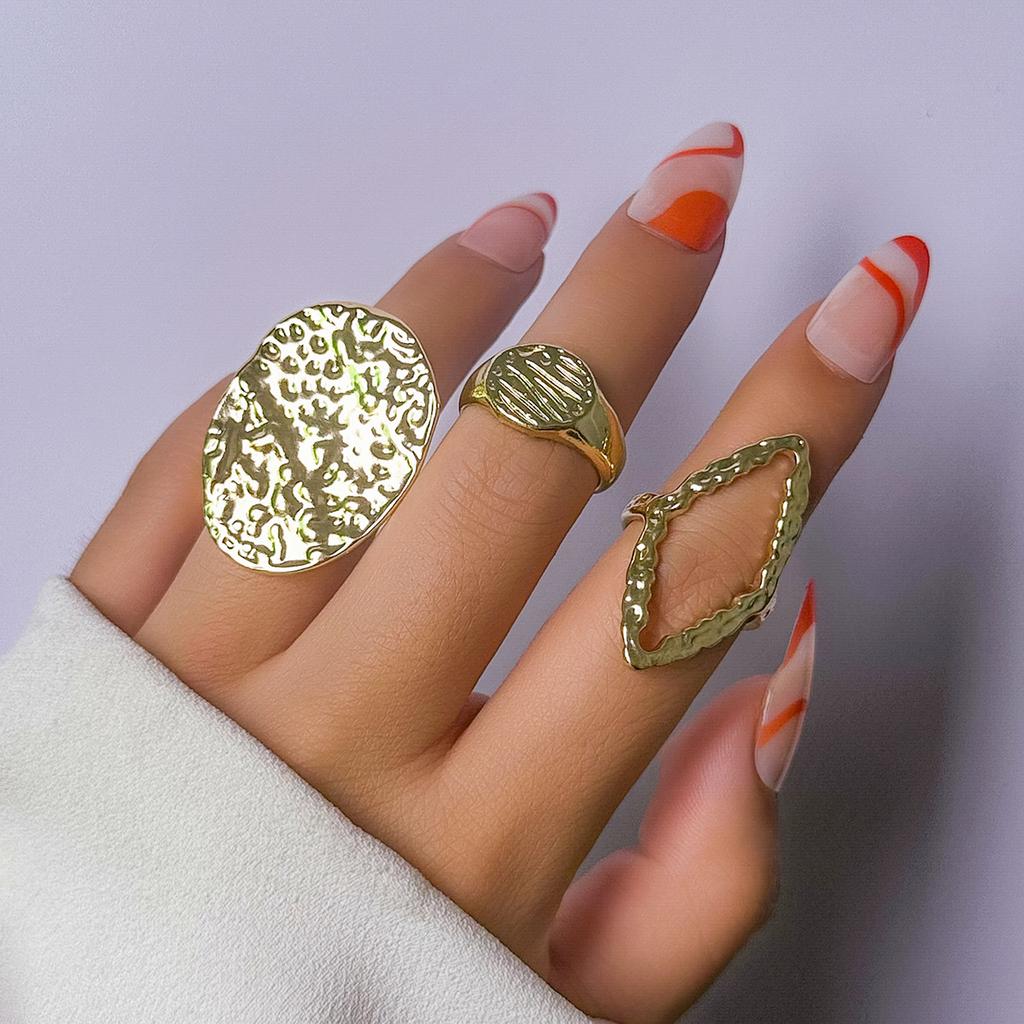 Accessories, Cyberpunk Geometric Curved Ring, Articulated Ring, Exaggerated Open Metal Set Ring