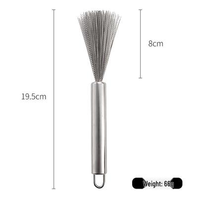 ZISIZ Stainless Steel Long Handle Pot Cleaning Brushes