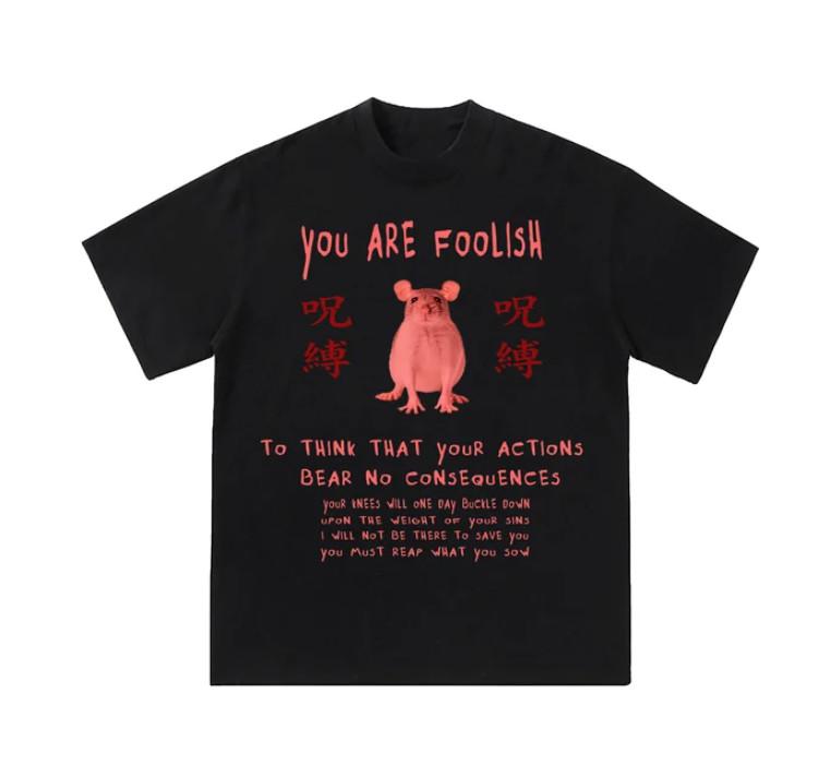 You are foolish rat T-Shirt, funny japanese meme T-Shirt, funny cursed T-Shirt S