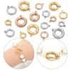 2Pcs Stainless Steel Spring Clasps Round Ring Clasps Hooks Jewelry End Connectors For DIY Handmade Bracelet Necklace Accessories