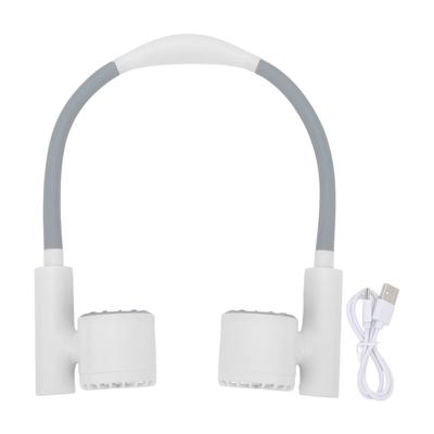 Krční ventilátor 3 rychlosti USB nabíjení Nízká hlučnost Baterie 2400 mAh Ohebná hadice 90stupňový otočný ventilátor