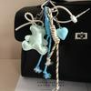 Miu Custom Animal Keychain Pu Material Heart Bow Pendant For Fashion Accessories