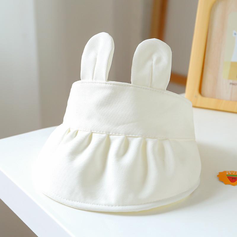 Trendy Fashionable Point Patterned Sun Hat For Kids Sun Protection White