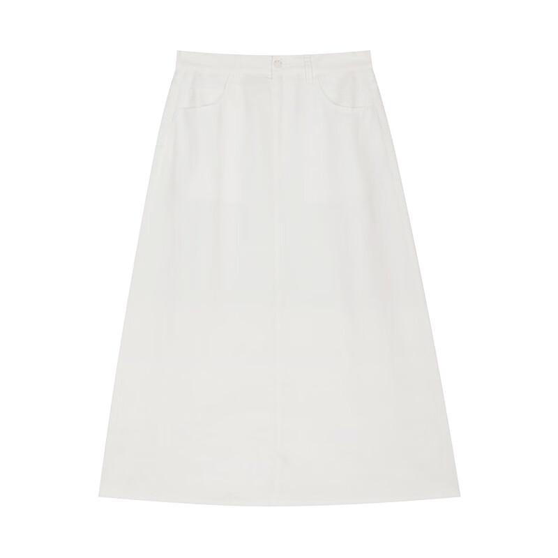 JNBY Women's 2026 Summer A-Line Ramie Midi Skirt