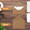 50 Pack Vintage Brown Self Seal, C6 Kraft Envelopes, for Weddings, Invitation, Christmas Day Gift Cards 114mm x 162mm