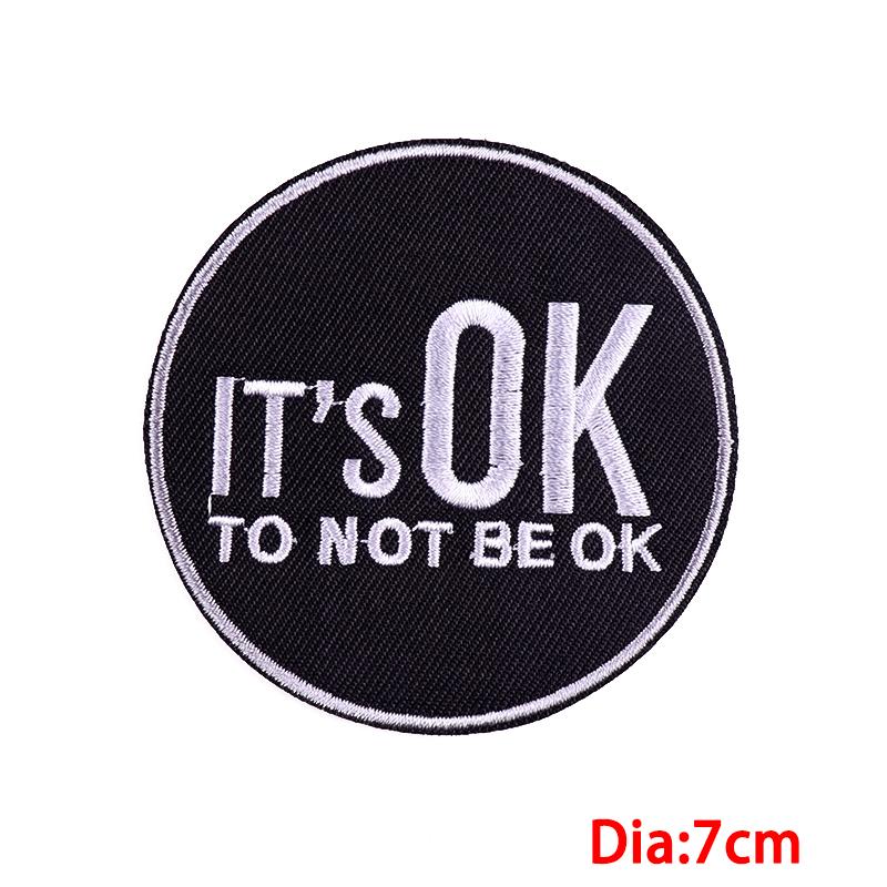 Drinking Coffee Skeleton Patches Skull Finger Letter Embroidery Patch For Clothing Thermoadhesive Patches On Clothes Punk Patch