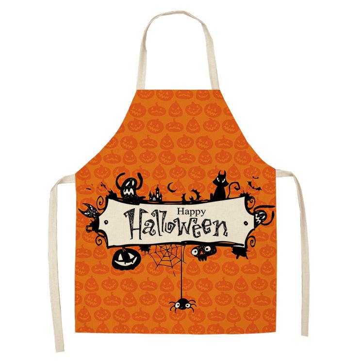 Halloween Apron Print Sleeveless Anime Kitchen Apron Cooking Dirty Waterproof