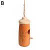 Hummingbird House Unique Shape Hanging Bird Cage Wooden Bird Nesting House for Garden Outdoor Decoration