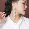 Shine Snowflake Rhinestone Drop Earrings for Women Long Tassel Star Crystal Earrings Weddings Engagement Zircon Gift