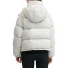 Fila Milano Serie Deportiva de Lujo Italiano Plumón de Ganso Cálido Color Sólido Simple con Capucha Manga Larga Chaqueta Acolchada para Mujer F11W445901FIV