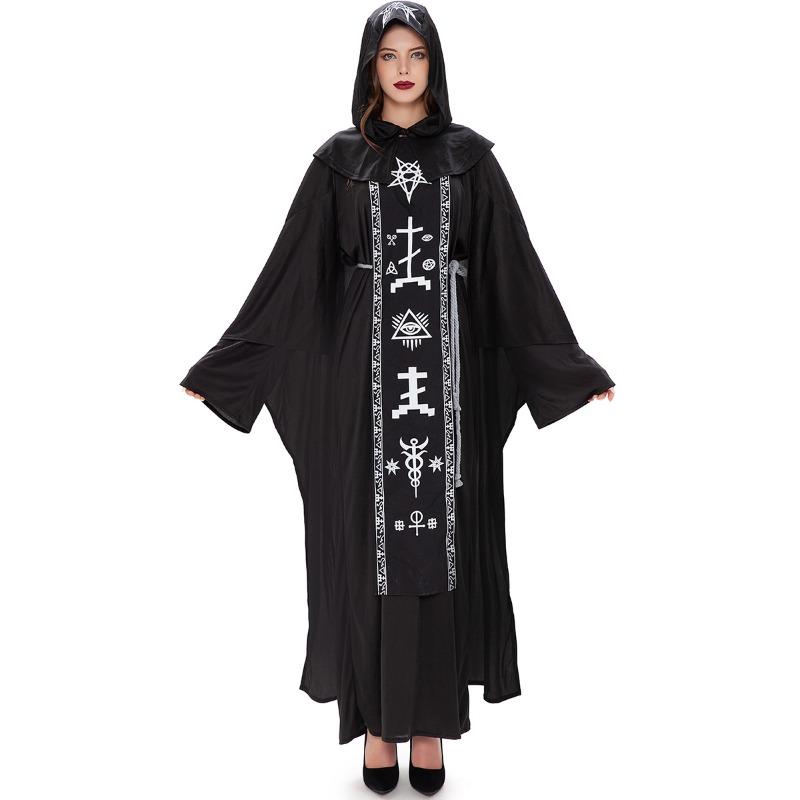 M-XL Halloween Kostüm, Paar Zauberer Hexe Zauberer Kostüm, Vampir Kostüm Papst Bühnenstück