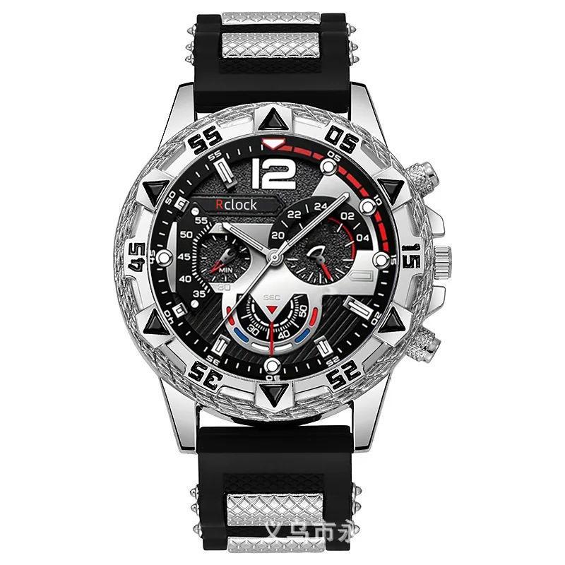 2026 Classic Men's Quartz Calendar Watch - Casual Business Silicone Strap