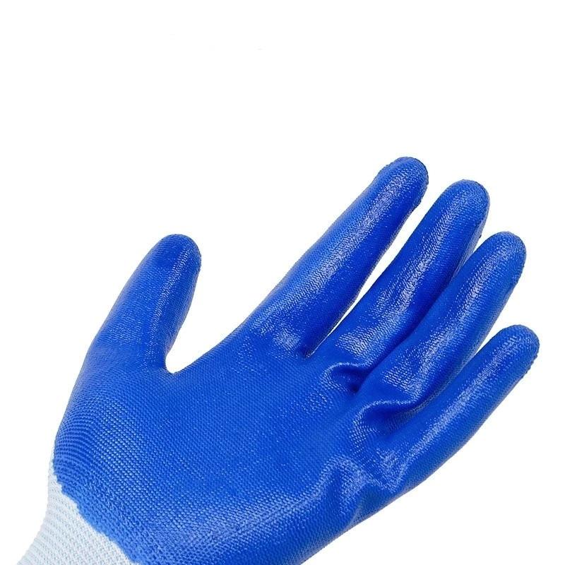 Non-slip Wear-resistant Breathable Nitrile Gloves Industrial Labor Building Construction Safety Non-slip Work Gloves