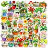 56 Little Fresh Cartoon Cat And Plant Graffiti Stickers Creative Stickers