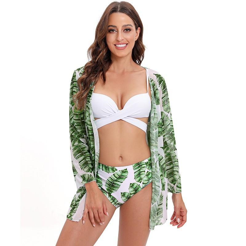 Bikini split suspender three-piece swimsuit women's bikini