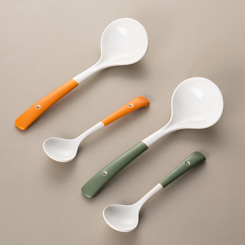 Onlycook Ceramic Serving Spoon with Hanging Hole