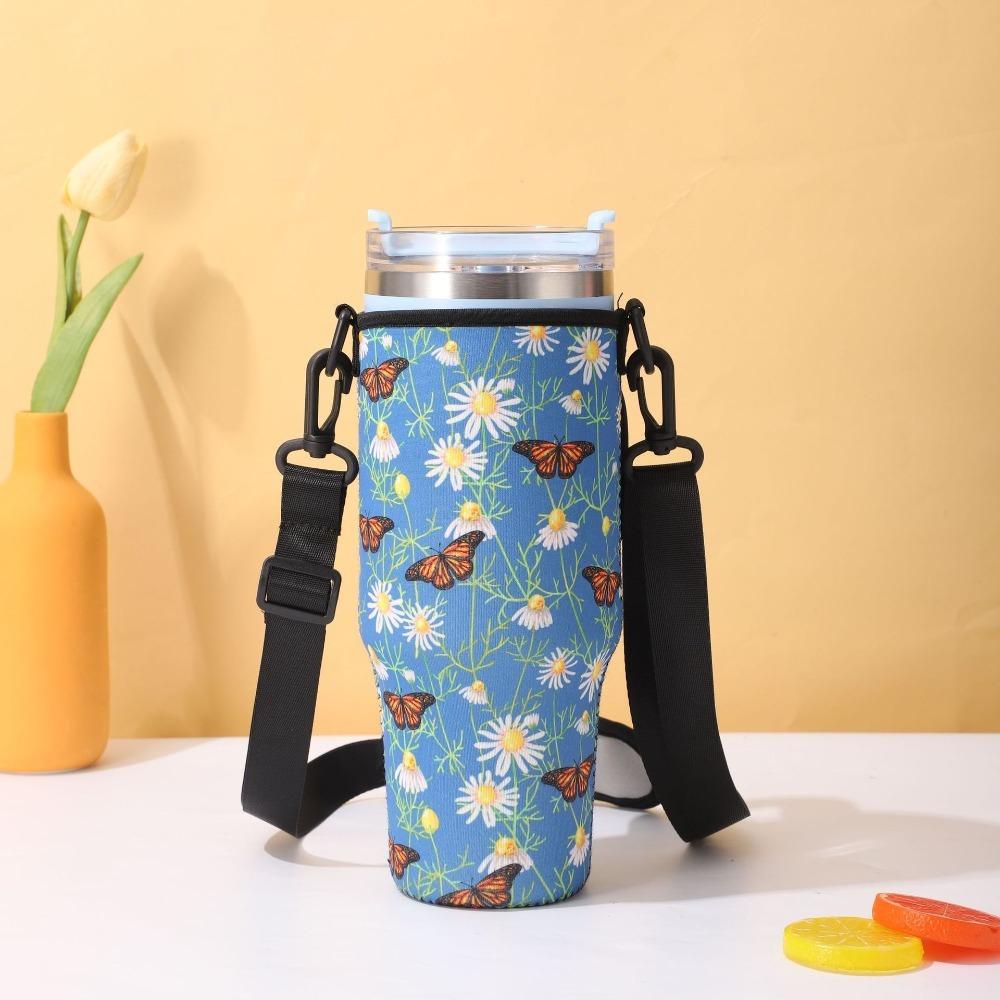 

Durable Water Bottle Pouch Portable Storage Cup Bag Insulated Mug Holder for for 40Oz Handle Cup 05