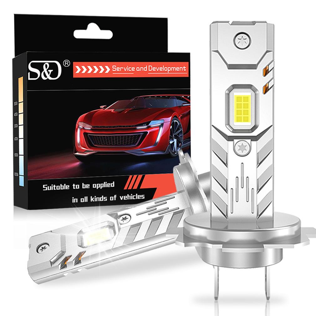 2 Stück H4 LED Scheinwerfer Canbus 25000LM H7 LED Glühbirnen H11 H8 9005 HB3 9006 HB4 H27 880 Auto Kupferrohr Scheinwerfer Auto Lüfterlos Nebelscheinwerfer 6000K 12V