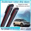 LHD Front Wipers For Citroen C5 Aircross Accessories  2017-2025 Double-layer Rubber Wipers Windscreen Blades Car Accessories