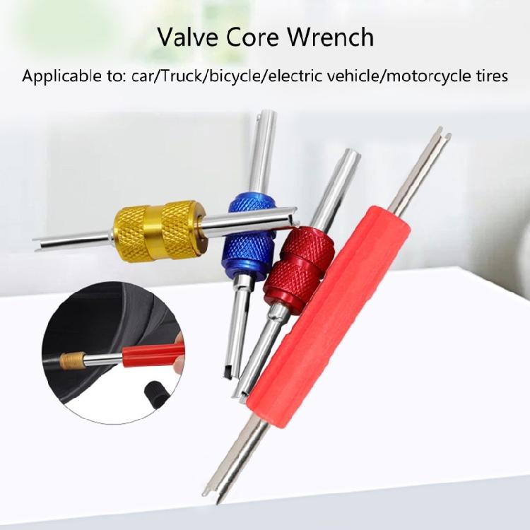 4Pcs Car Air Conditioner Valves Stem Cores Remover Wrench Double HVAC Valves Cores