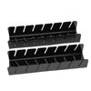 2Pcs Baseball     Plastic Hat Display Storage Stand Rack Holder Rectangle Black