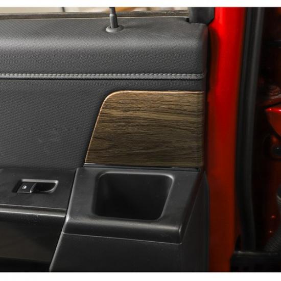 Interior Front Rear Door Panel Trim Cover Bezels For Ford F150 + Wood Grain