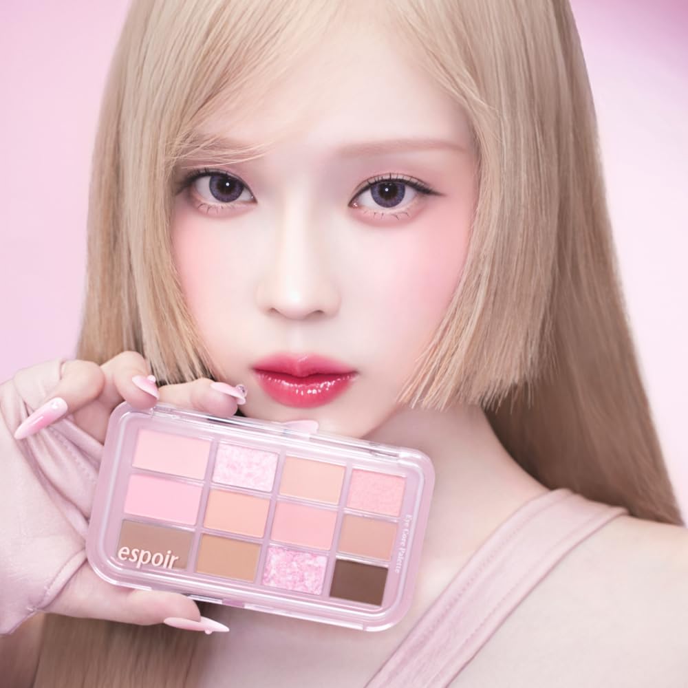 Espoir Eyeshadow Palette Pink Oat Eyeshadow Palette for Cool Tones and Deep Strawberry Makeup for Complete Your Makeup Look In One Perfect As a or