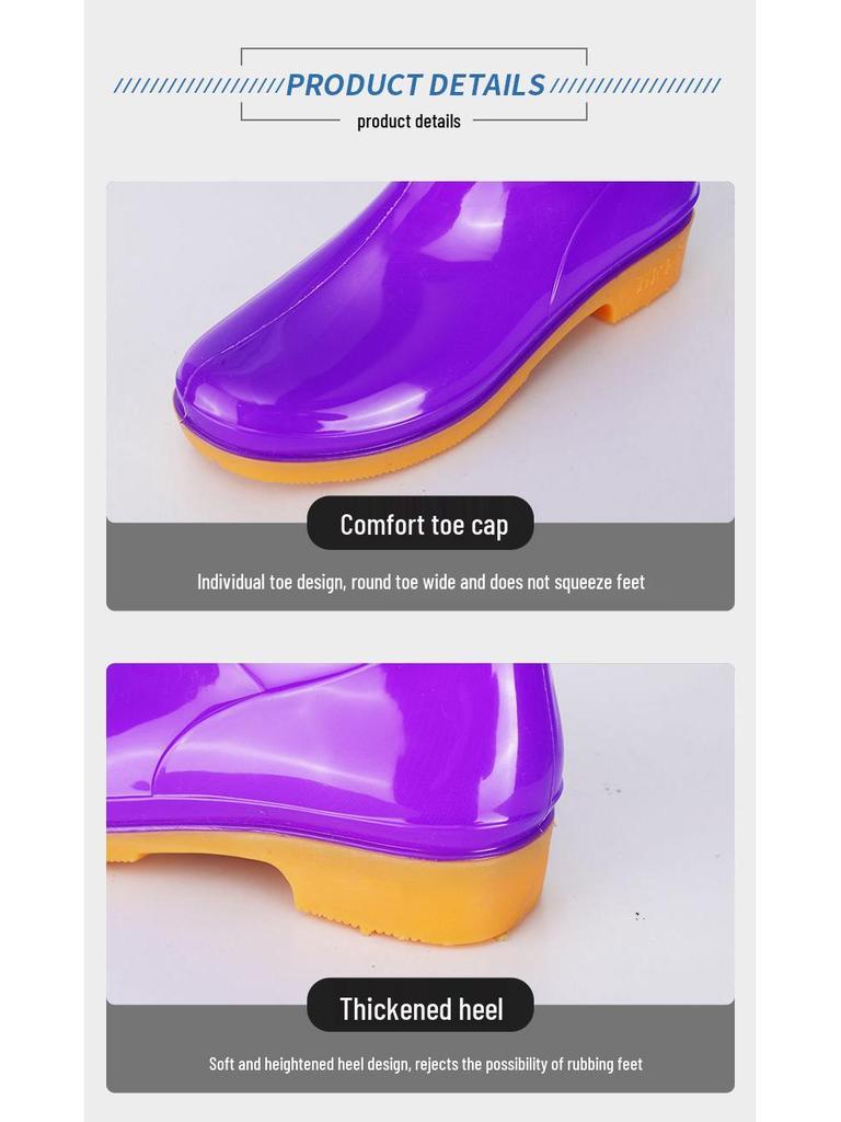 Dámské fleecem podšité protiskluzové nepromokavé gumové holínky s vysokým svrškem