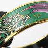 Used HERMES bracelet Emilel GM metal/enamel 35g green Purple Accessories