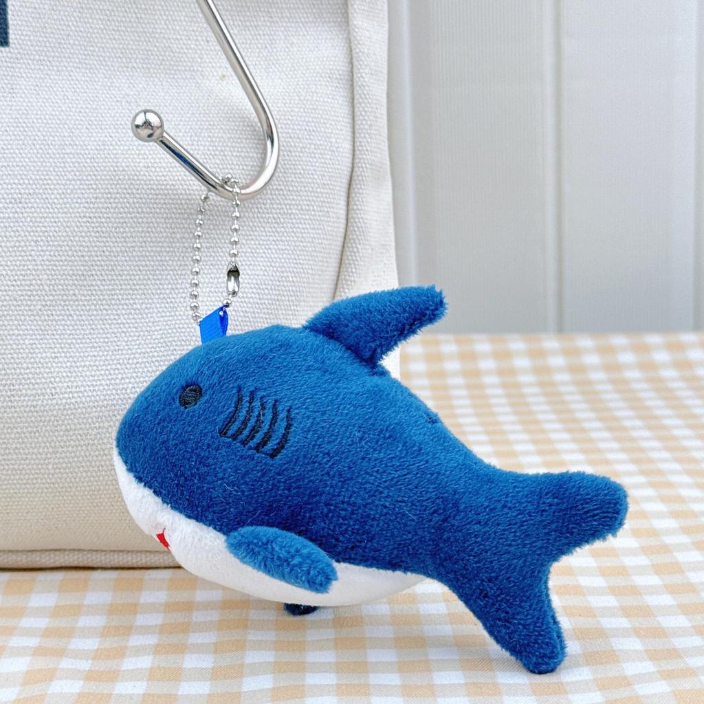 Cross-Border Plush Shark Keychain Pendant - Cute Wedding Toss Doll Bag Charm