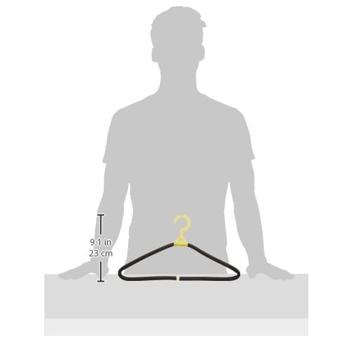 Fujisho Twist Hangers, Set of 20, 8707, Black, 26.3 x 29.5 x 7cm