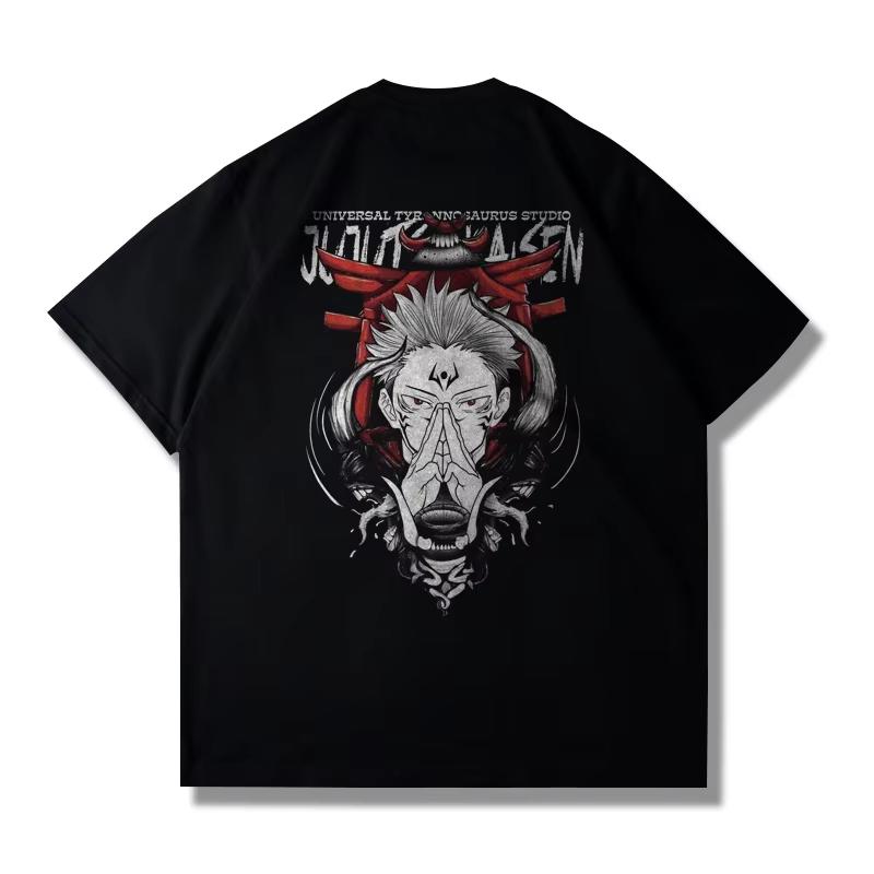 Pánské tričko Jujutsu Kaisen s japonským anime unisex bavlněné grafické potisky nadměrné velikosti s krátkým rukávem streetwear léto volné sportovní