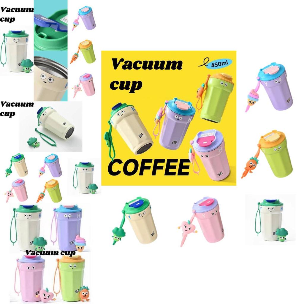 Cartoon Style 450ml Stainless Steel Water Bottle For Sports, Office, And Home Use