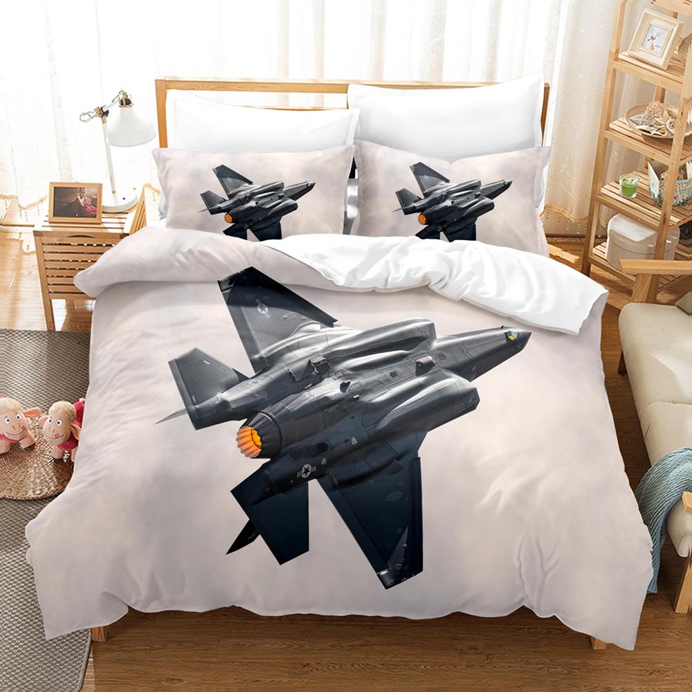3D Das Flugzeug Bettwäsche-Sets Bettbezug-Set mit Kissenbezug Einzelbett Doppelbett Queen-Size King-Size Bettwäsche