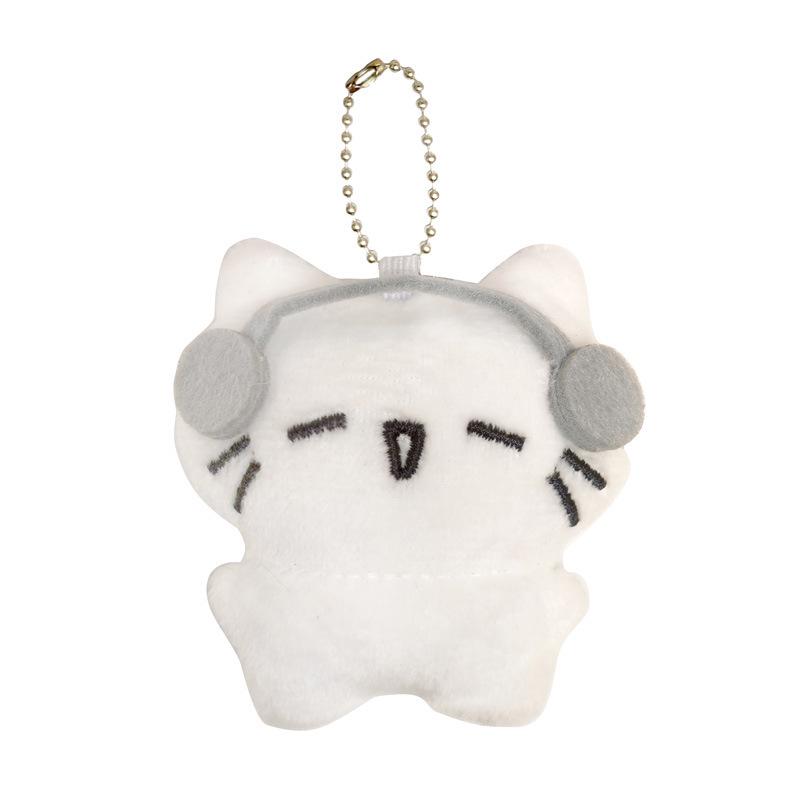 Cat Pendant Music Earphones & Student Backpack Ornament – Cute Gift for Couples