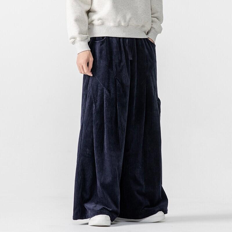 Autumn and Winter Wide-leg Casual Trousers for Men and Women Loose Fat Pants Thickened