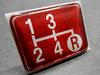 Tuningfan SPE-R401 Shift Pattern Emblem Red for 4 Speed MT Car Old Sanitra Rover Mini Red