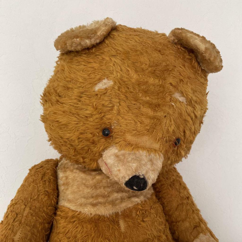 [USED] Anonymous shipping: Antique vintage teddy bear, large stuffed bear.