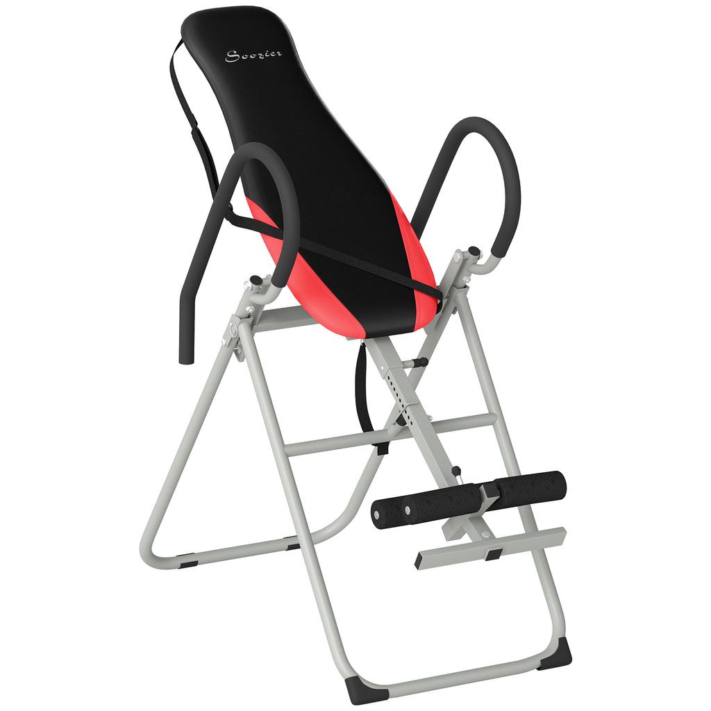 Inversion Bench, Foldable Inversion Table with Adjustable Ankle Lock, Safety Belt, Non-Slip