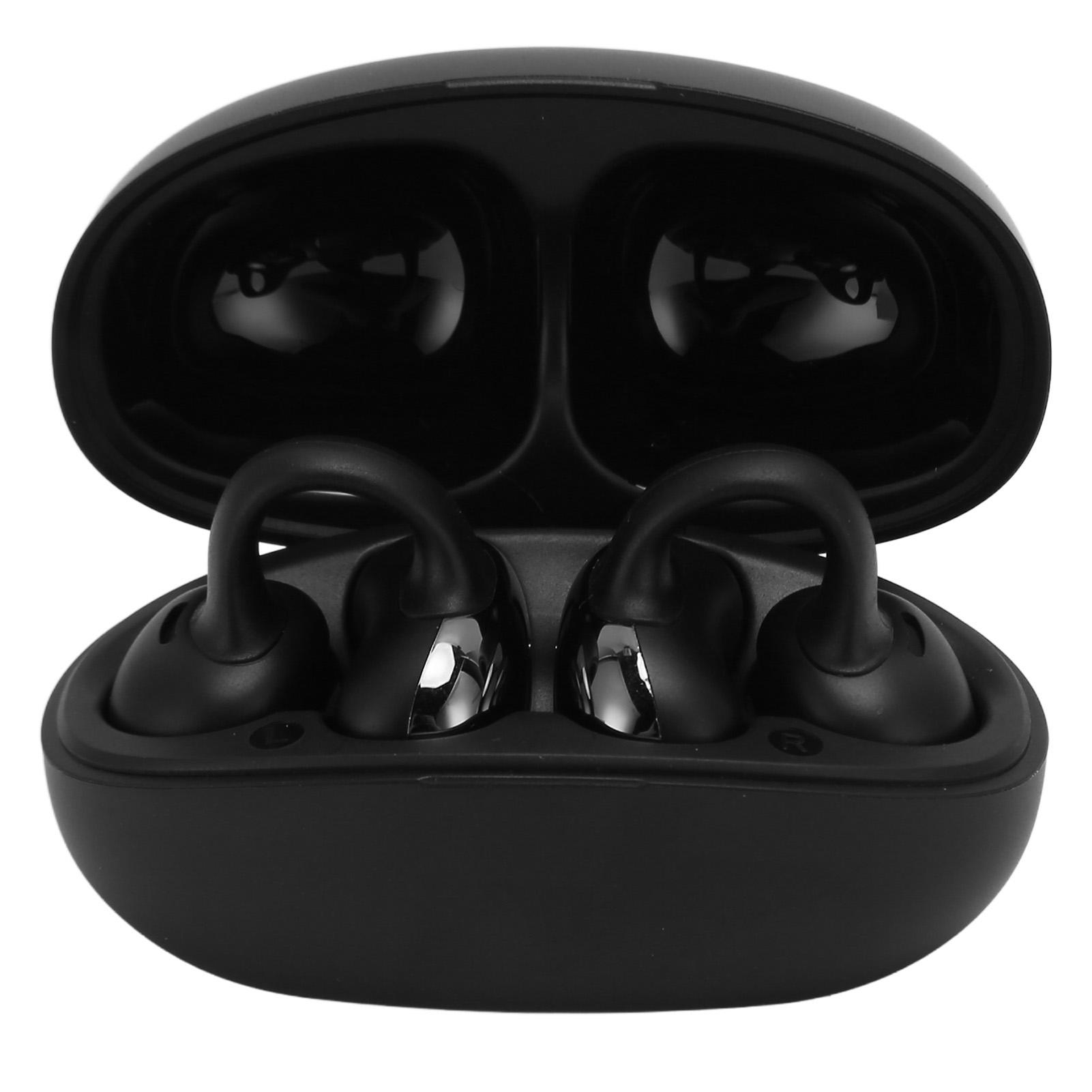 

Беспроводные наушники-клипсы Bluetooth 5.3 водонепроницаемые интеллектуальные шумоподавляющие наушники с костной проводимостью черные чёрный