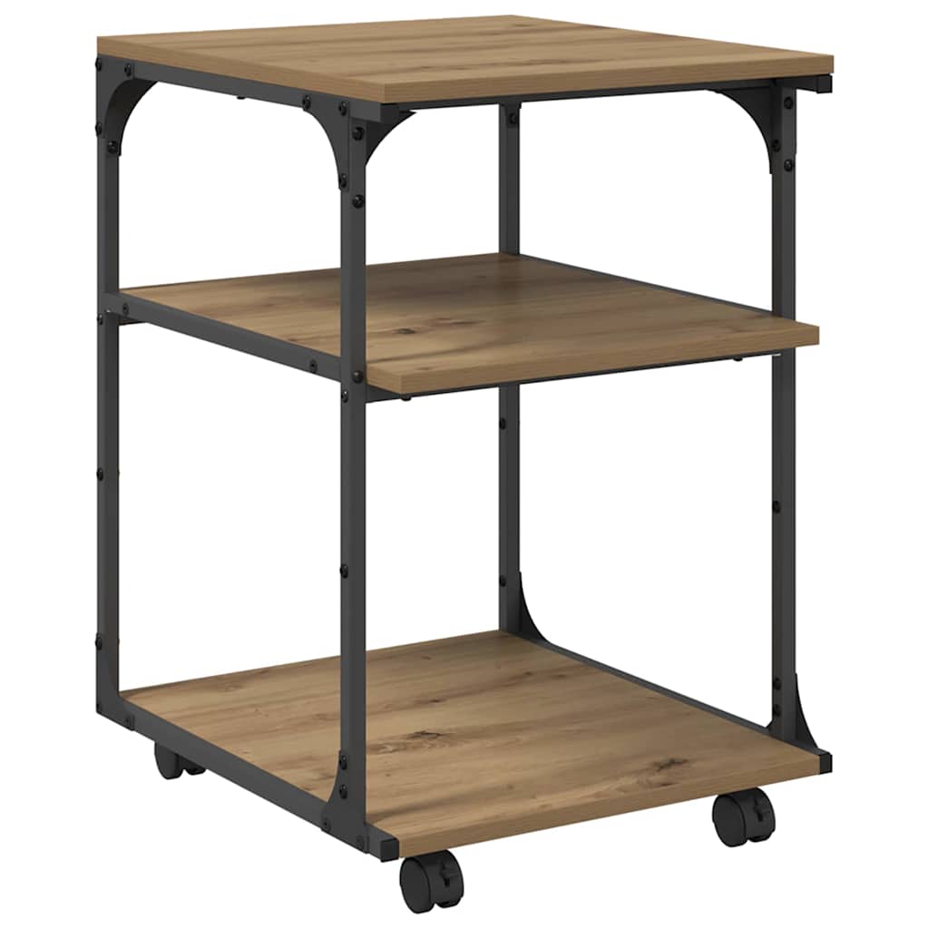 Printer Stand Artisan Oak 43 X 48 X 64 Cm Particleboard