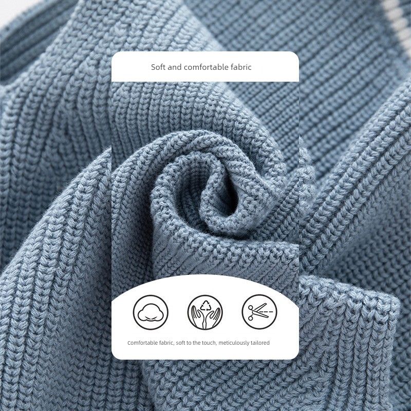 Children's Clothing Kids V Neck Vest Sweater Autumn and Winter Boy's Knitted Sweater Vest Bottoming Shirt Baby Boy Sleeveless Cardigan