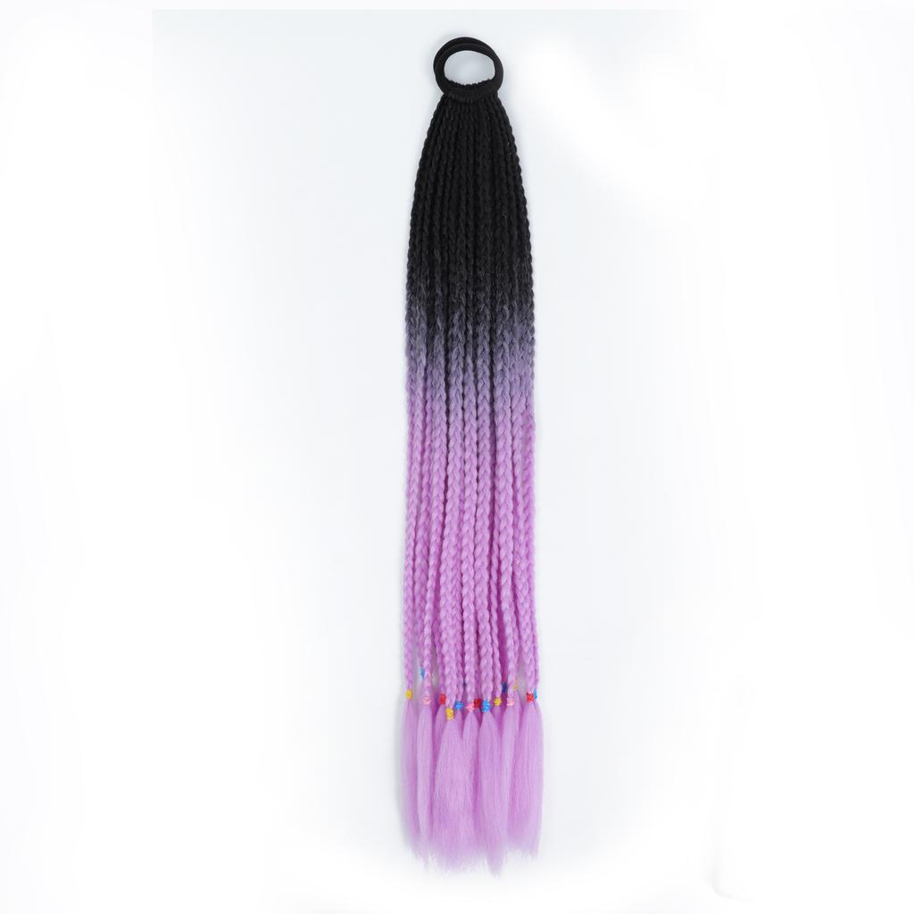 Colorful Braid Hair Extensions Rubber Bands Rainbow Braid Synthetic Wigs  Accessories Women Girls Party Cosplay Festive Dress Up