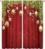 Kids Christmas Nutcracker Curtain Soldier Model Merry Xmas Window Treatments For Bedroom Living Room Snowflakes Winter Reddrapes
