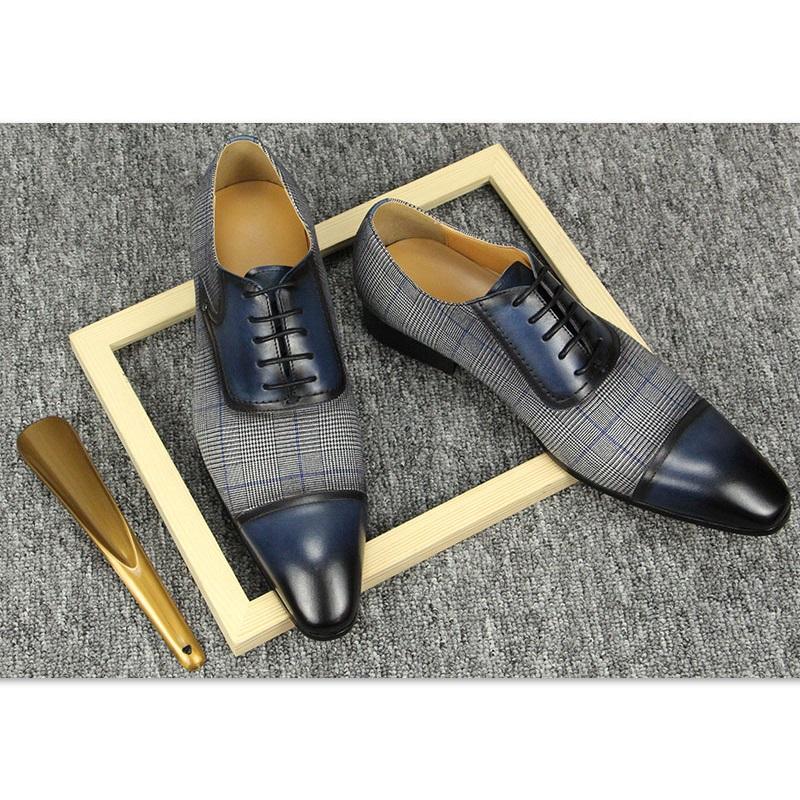 Zapatos Populares de Moda para Hombre Hechos a Mano Elegantes con Estilo Zapatos de Diseñador para Hombre con Cordones Nuevos Casual Británico Zapato de Cuero Fabricante de China