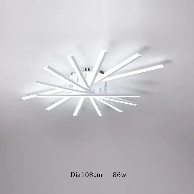 Nordic Living Room Bedroom kitchen design of Modern acrylic LED Chandelier Ceiling can Dimming Lighting lamp light gloss