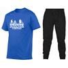 Mens Cotton Short Sleeve T-Shirt Pants Set Casual Sportswear Outfit Teens Young Adults