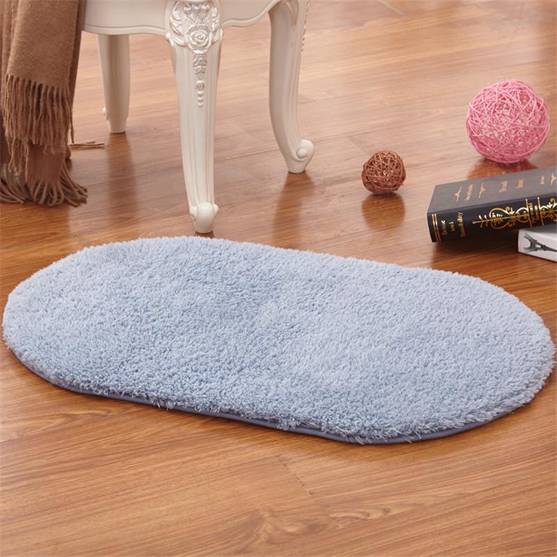 Oval Plush Carpet Room Decoration Floor Mat Large Area Carpet Living Room Non-slip Lounge Rug